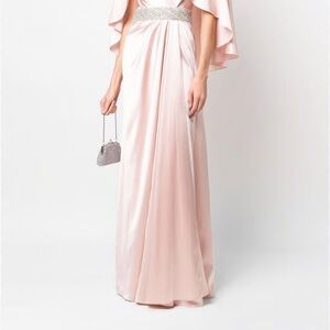 Jenny Packham Blush Maxi Dress with Silver Accents
